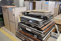 Lot-Disassembled Cubicle Partition Furniture and Cabinet Components in (2) Areas