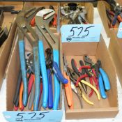 Lot-Various Pliers in (2) Boxes