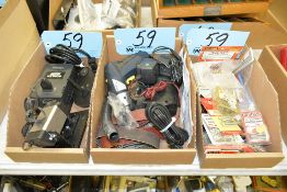 Lot-Screws, Connectors, Alligator Clips, Cordless Driver Gun, Bohler Mini-Tool, Etc. (3) Boxes
