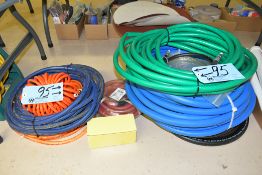 Lot-Various Air Hose, Water Hose, and Tubing Under (1) Table