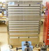 SteelTek 2-Piece, 9-Drawer Rolling and 7-Drawer Flip Top Tool Box Set
