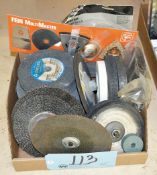 Lot-Various Grinding Wheels in (1) Box Under (1) Table