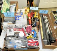 Lot-Tubing Benders, Flashlights, Oil Squirt Cans, Vinyl Gloves, Work Light, Scissors, Etc.