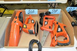 Lot-Black and Decker Cordless Saws, Sander and Vacuum in (2) Boxes