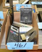 Lot-Various Precision Squares, Altimeter, Micronta Auto-Range Voice Meter, Etc. in (1) Box