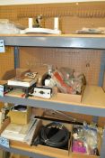 Lot-Fixtures, Parts, and Accessories in (7) Boxes and on (3) Shelves