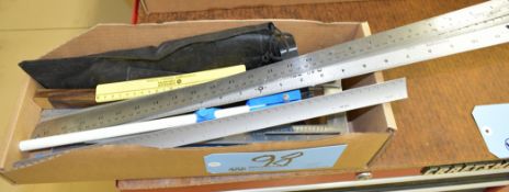 Lot-Straight Edge Rules, Etc. in (1) Box