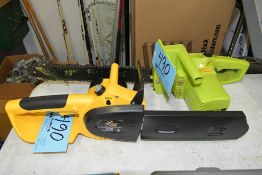 Lot-(1) Tornado ET2506, 18-Volt Cordless Chain Saw, with Battery, Etc.