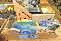 Lot-Radius Gauges, Digital Angle Gage, Precision Triangle, Etc. in (1) Box