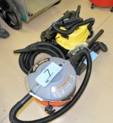 Lot-(4) Various Hand Held Portable Shop Vac's with Hoses