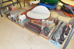 Lot-Various Sanding Supplies in (5) Boxes Under (1) Table
