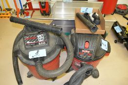 Lot-(1) Craftsman 6-HP and (1) Craftsman 2-HP Portable Shop Vac's with Hose and Attachments