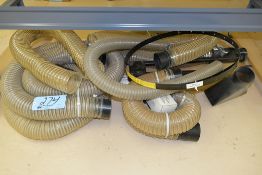 Lot-Various Exhaust/Dust Collector Hoses Under (1) Bench