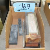 Lot-(1) 3-Sided Honing Finishing Stone and (2) Various Stones in (1) Box