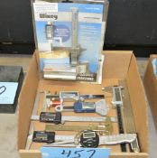 Lot-Various Standard and Digital Calipers in (1) Box