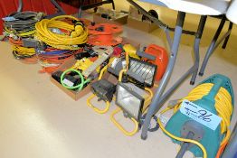 Lot-Extension Cords, Industrial Machine Cords, Work Lights, Multi-Plugs, Etc. Under (1) Table