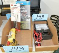 Lot-(1) Micronta Ohm Meter, (1) Ideal Voltage Meter, and Various Testers in (2) Boxes