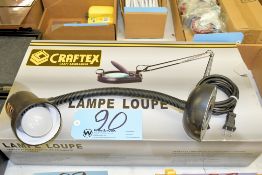 Lot-(1) Craftex Bench Top Magnifying Lamp, and (1) Magnetic Base Lamp
