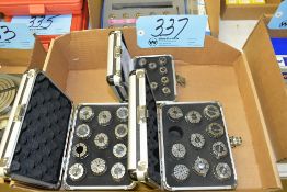 Lot-(3) Various Collet Sets with Cases