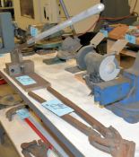 Lot-(1) Manual Bench Top Punch Brake and (1) Nipper