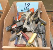 Lot-Various Squeeze Clamps in (1) Box