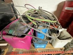 Lot-Pump, Hose, Tarps, Etc. on (1) Pallet on (1) Shelf