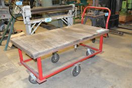 (1) Wood Decked Stock Cart, 29 1/2