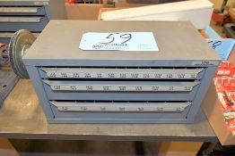 Huot 3-Drawer Fractional Drill Index Cabinet with Drill Contents
