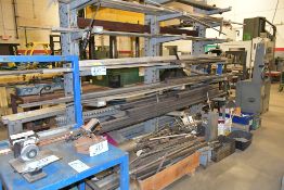 Lot-Various Allow Metal Stock and Cutoffs with Rack
