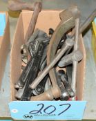 Lot-Various Machine Handles in (1) Box Under (1) Bench