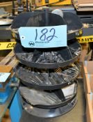 Bench Top Rotary Parts Bin with Bolts and Dowels Contents