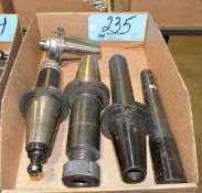 Lot-(4) CAT50 Taper Tool Holders and (1) Plain Holder in (1) Box