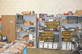 Lot-(3) Sections Shelving and (1) 2-Door Cabinet