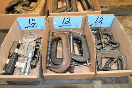 Lot-Various C-Clamps and Kant Twist Clamps in (3) Boxes