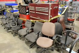 Lot-Various Office Chairs and Shop Stools in (2) Rows