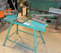 (2) Ram Style Manual Benders Mounted on Common Table