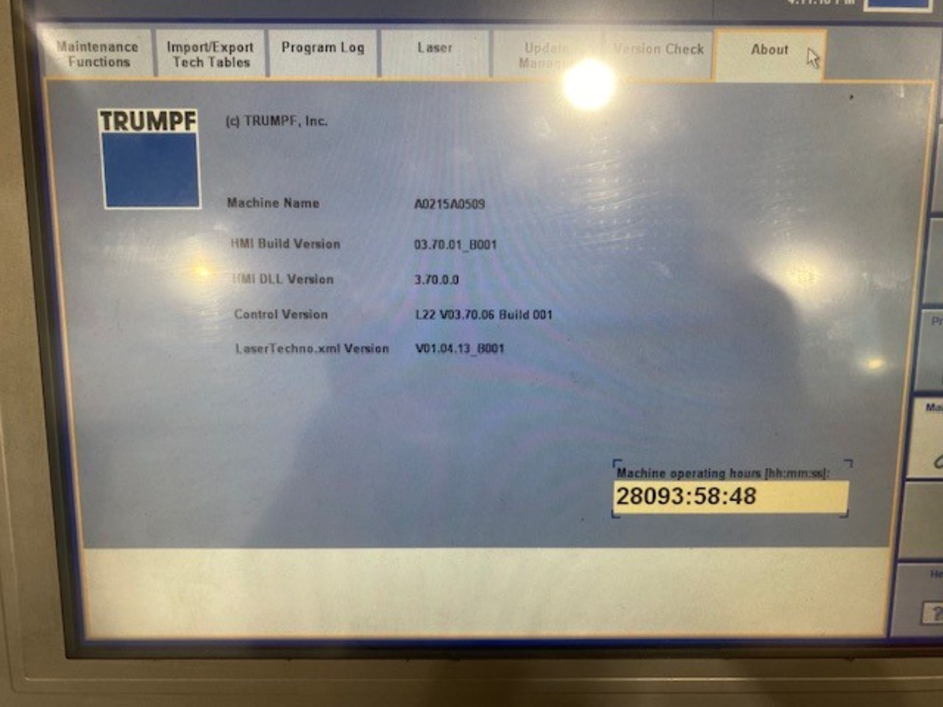 Trumpf CO2 Flying Optic Laser, 2.5 KW, 60' x 120" Table Size, Automatic Pallet Changer (2014) - Image 6 of 8