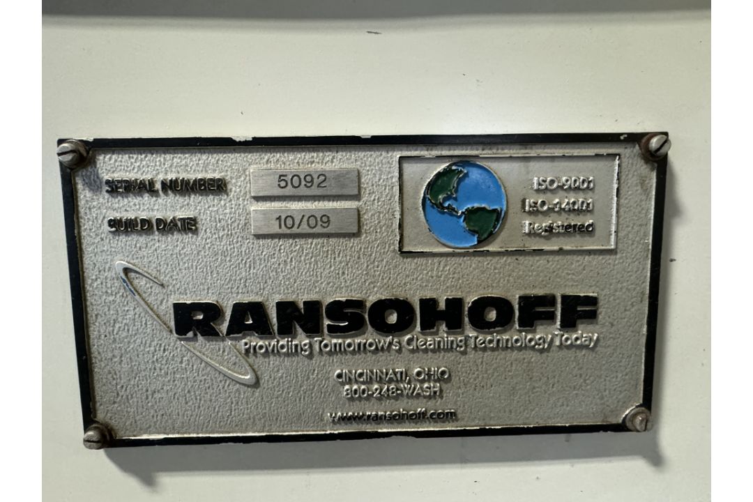 Ransoff Electric Parts Washer, 20" Belt Width, Extra Filters (2009) - Image 8 of 9