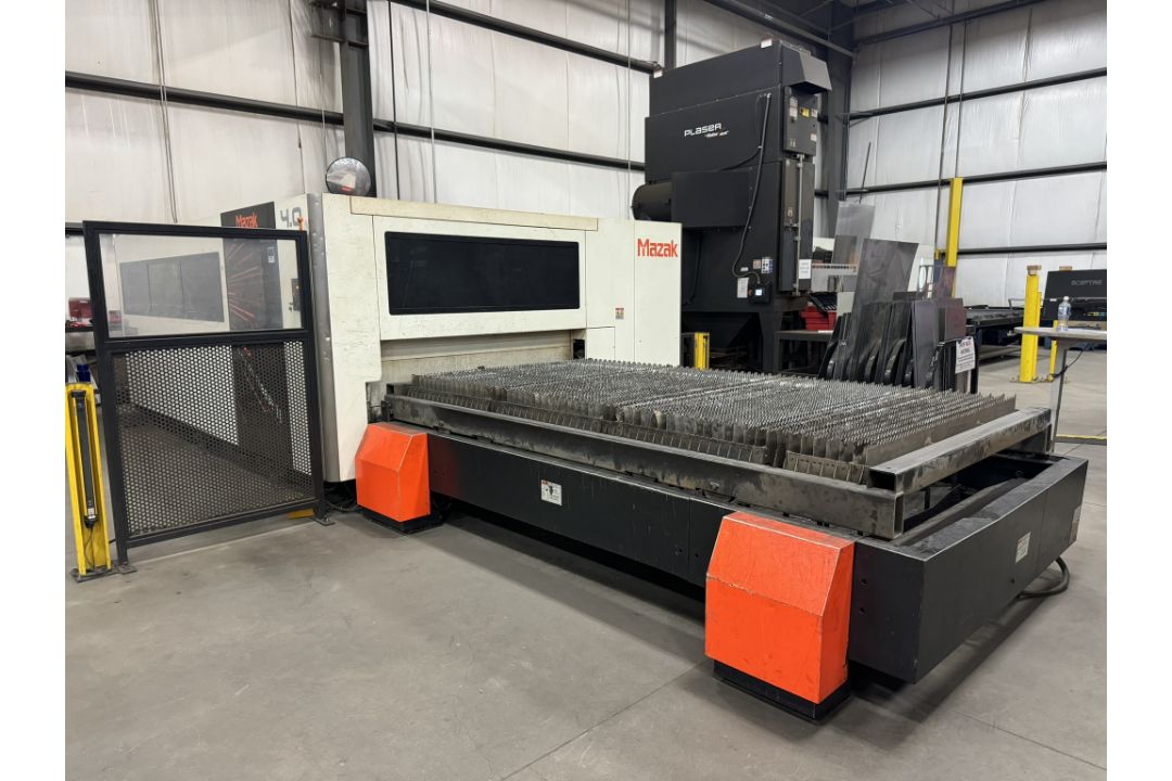 Mazak CNC Fiber Laser Cutting System Model Optiplex 3015, 4 KW, 60" x 120", Dust Collector, (2016) - Image 3 of 18