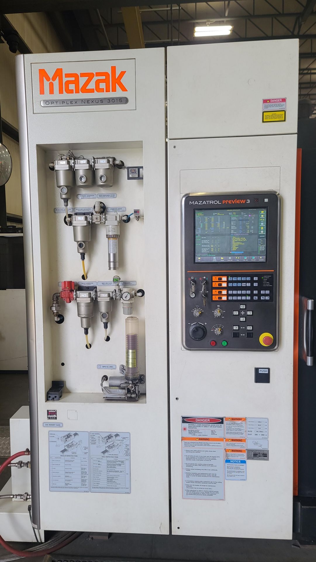 Mazak Model Optiplex 3015 Nexus Co2 Laser, 2.5 KW, 60" x 120", Dust Collector, Chiller (2015) - Image 7 of 17