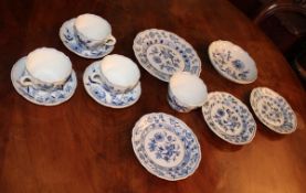 Meissen Porzellan Set, 17-teilig, verschiedene Exponate