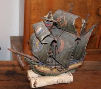 Altes Segelschiff, 40 cm x 40 cm x 20 cm