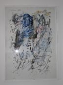 Joachim Czichon, Mischtechnik auf Papier, unter Glas gerahmt, ca. 70 cm x 100 cm
