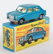 Matchbox Lesney Superfast MB-64 MG1100 with Metallic Blue body and G box
