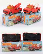 Two Matchbox Lesney Superfast Boxed MB-61 Wreck Truck Models