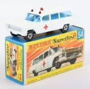 Matchbox Lesney Superfast MB-54 Cadillac Ambulance, Transitional model