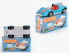 Matchbox Lesney Superfast MB-55 Hellraiser with rarer RED interior and SILVER painted base