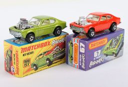 Two Matchbox Lesney Superfast MB-67 Hot Rocker Capri Boxed Models