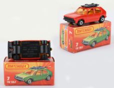 Matchbox Lesney Superfast MB-7 VW Golf, Red body with MATT Black base