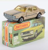 Matchbox Lesney Superfast MB-55 Ford Cortina with LIGHT AMBER glass